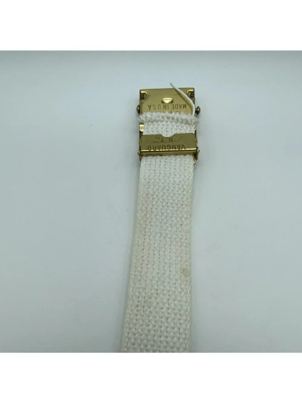 Vanguard NY White Slip Thru Adjustable Belt Men’s Size M